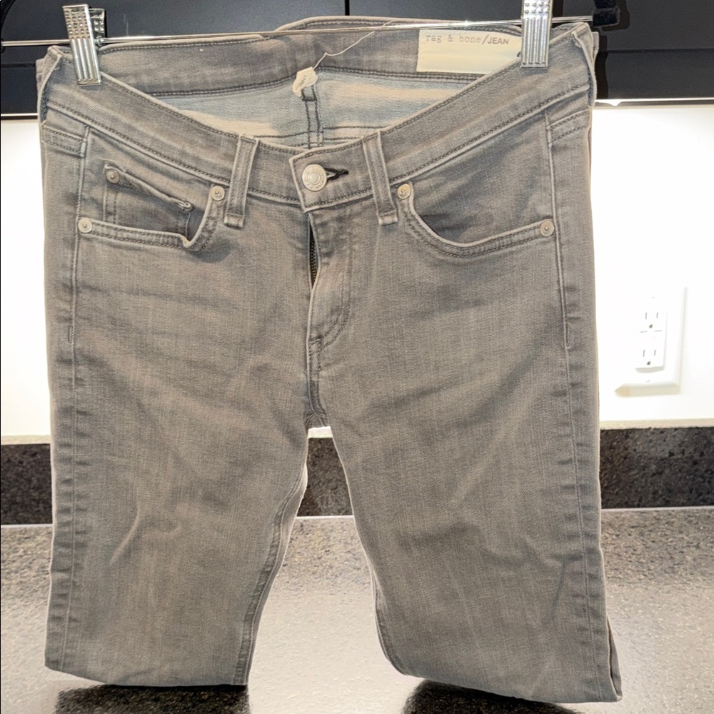 rag & bone Women's Skinny Jeans in Gray Wash